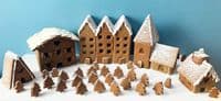 Gingerbread House / Village Cookie Cutter Set of 3,  Swiss Cottage, Tall Canal House, etc. S7879