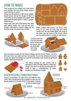 Gingerbread House / Village Cookie Cutter Set of 3,  Swiss Cottage, Tall Canal House, etc. S7879
