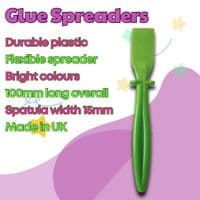Glue Spreaders, 10 x Green. Plastic. Craft, Adhesive, Paste, PVA Spreader Spatula. S7306