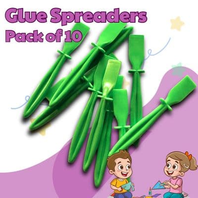 Glue Spreaders, 10 x Green. Plastic. Craft, Adhesive, Paste, PVA Spreader Spatula. S7306