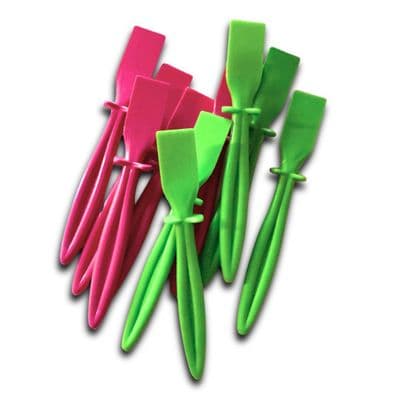 Glue Spreaders, 10 x Pink/Green. Plastic, Craft, Adhesive, Paste, PVA Spreader Spatulas. S7300