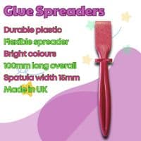 Glue Spreaders, 10 x Pink. Plastic, Craft, Adhesive, Paste, PVA Spreader Spatula Pink. S7309