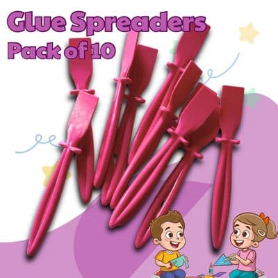 Glue Spreaders, 10 x Pink. Plastic, Craft, Adhesive, Paste, PVA Spreader Spatula Pink. S7309