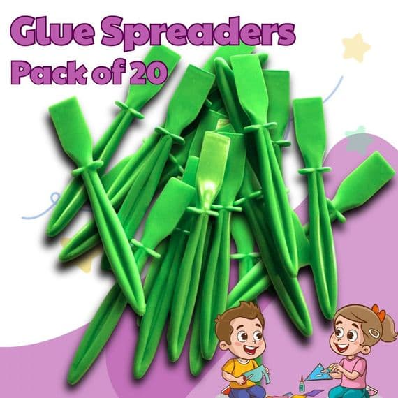 Glue Spreaders, 20 x Green Plastic PVA. Craft, Adhesive, Paste, Spatula. S7629