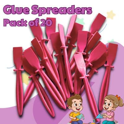Glue Spreaders, 20 x Pink Plastic PVA. Craft, Adhesive, Paste, Spatula. S7630