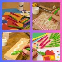 Glue Spreaders, 20 x Plastic PVA, 10x Green & 10x Pink. Craft, Adhesive, Paste, Spatula. S7628