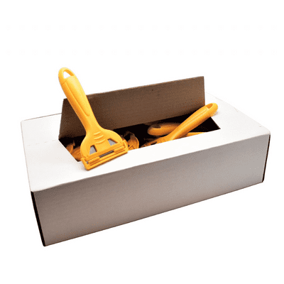 Handy Scraper. Box of 50 YELLOW. S7873B Linic UK Made