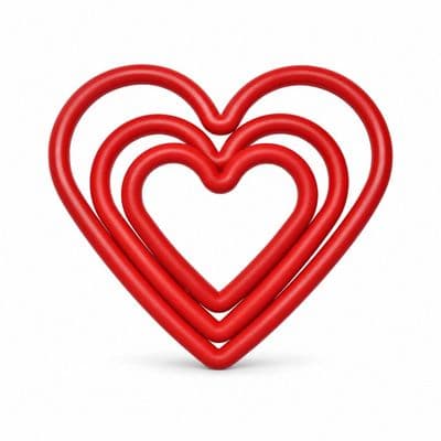 Heart Shape Macrame Frame Rings, Pack of 15 Small, Medium and Large RED, Craft, Hobby. S7831