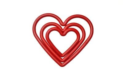 Heart Shape Macrame Frame Rings, Pack of 15 Small, Medium and Large RED, Craft, Hobby. S7831