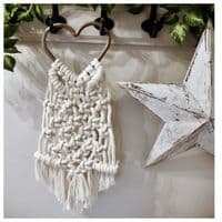 Heart Shape Macrame Frame Rings, Pack of 15 Small, Medium and Large Wood Effect, Craft, Hobby. S7831