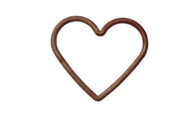 Heart Shape WOOD EFFECT Macrame Frame Rings, Pack of 5, Large Size, 155mmx112mm, Craft, Hobby. S7830