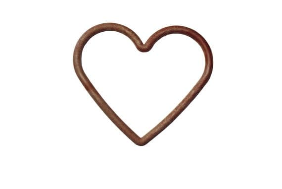 Heart Shape WOOD EFFECT Macrame Frame Rings, Pack of 5, Large Size, 155mmx112mm, Craft, Hobby. S7830
