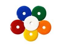 High Impact HDPE Plastic Discs/Survey/Road Markers, 6 Assorted Colours, 40mm (S7839) or 55mm (S7661)