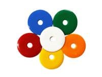 High Impact HDPE Plastic Discs/Survey/Road Markers, 6 Assorted Colours, 40mm (S7839) or 55mm (S7661)