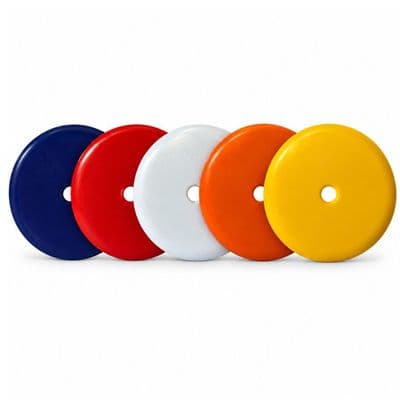 High Impact HDPE Plastic Discs/Survey/Road Markers/Washers,  Single Hole Fixing, 100mm Dia. S7924