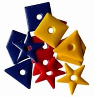 High Impact HDPE Plastic Survey/Road Markers, Assorted Shapes and Colours, Pack of 12. S7928