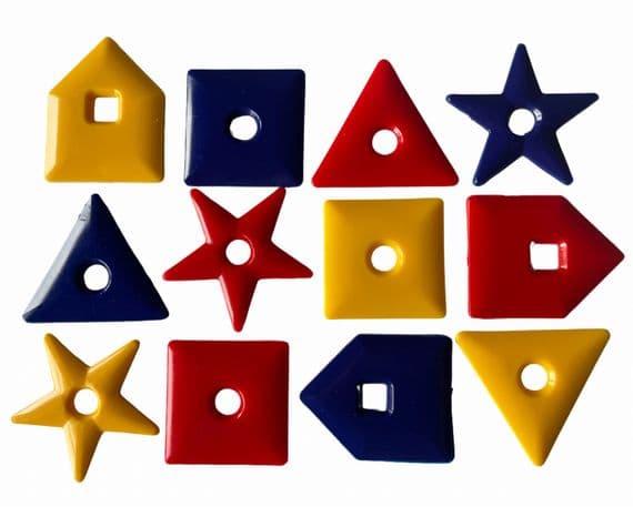 High Impact HDPE Plastic Survey/Road Markers, Assorted Shapes and Colours, Pack of 12. S7928