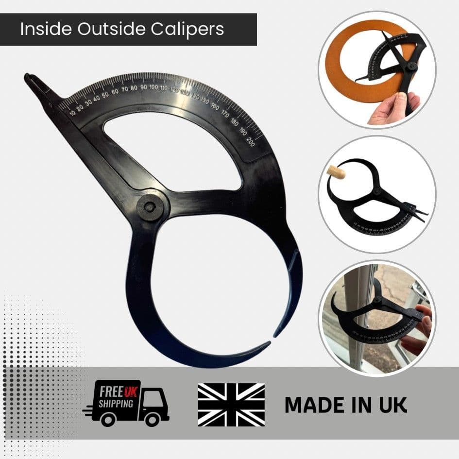 Inside Outside Plastic Caliper 200mm Metric Measuring Scale UK Made M7176