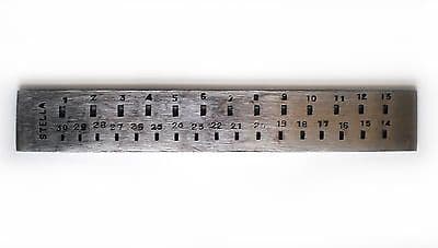 Jewellers 8" Draw plate with 30 Rectangular Holes. J1066