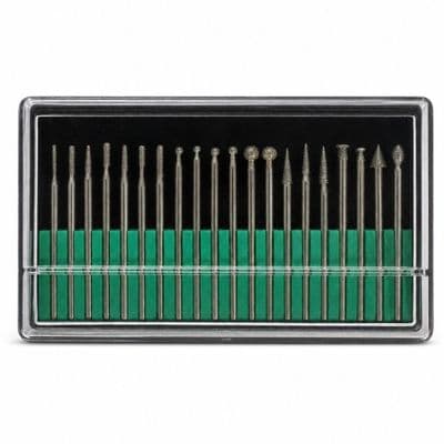 Jewellers/Watchmakers 20 Assorted Diamond Burrs 2.3mm Shank. M0204