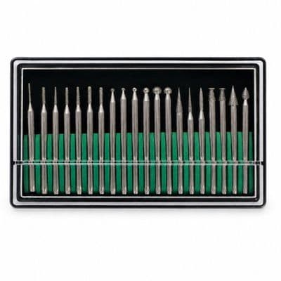 Jewellers/Watchmakers 20 Assorted Diamond Burrs 3.2mm Shank. M0203