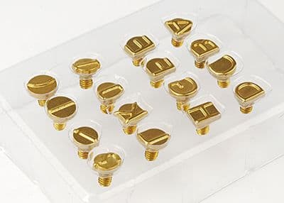 Leather Wood Burning Pyrography Stamps, 16 Piece, Letters A-L. M0620