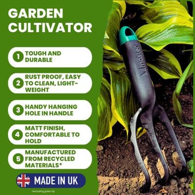 Linic Products UK Made Garden Potting Cultivator Hoe. Lightweight and Sturdy. X1183