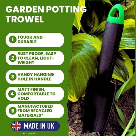 Linic Products UK Made Garden Potting Trowel. Lightweight and Sturdy with a Comfy Grip. X1182