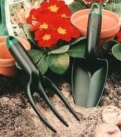 Linic Products UK Made Garden Trowel and Fork. Lightweight and Sturdy with a Comfy Grip. X1186