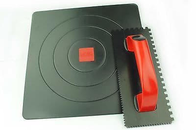 Linic Products UK Made Plastering Hawk & Tilers Tiling Notched Float Set. Choice Hawk Size. X7136