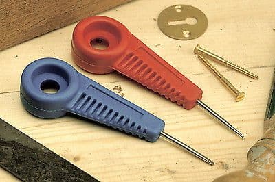 Linic Products UK Made Set of 2 Carpenters Bradawl, 1 Pointed & 1 Flat End. W3403