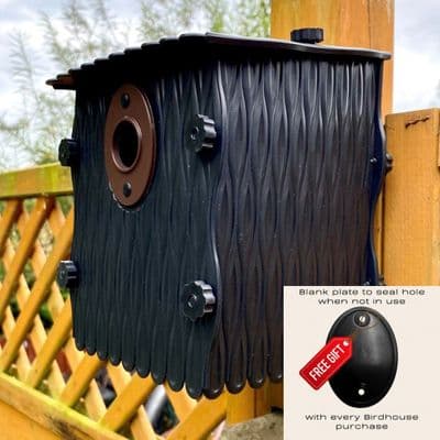 Linic Products UK Made Small Bird Nesting Box with 32mm Entrance Hole (FREE HOLE COVER).  S7927