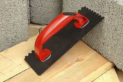 Linic Products UK Made Tiling Grout Float Notched Comb 270mm x 110 mm RED. S7181
