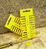 Linic UK Made Fixing Masonry Plastic Wall Plugs, 5mm x 100 (5 Strips of 20) YELLOW. S7657