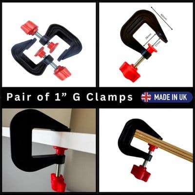 Linic UK Made G Clamps, Pair of  1