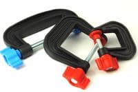 Linic UK Made G Clamps, Set of 3 Clamps, one each of 3