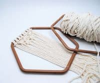 Macrame Rings, Hexagonal 6 Sided Shape,  Craft, Hobby. S7867