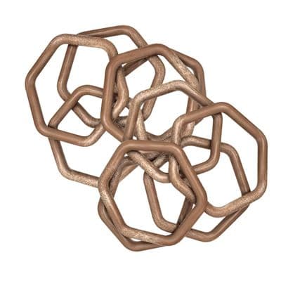 Macrame Rings, Pack of 10 Hexagonal 6 Sided Shape, 97mm, Craft, Hobby. S7783