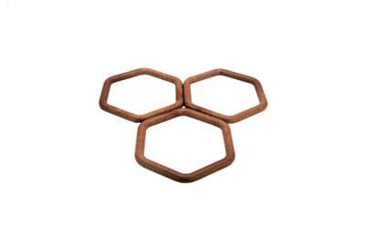 Macrame Rings, Pack of 10 Hexagonal 6 Sided Shape, 97mm, Craft, Hobby. S7783