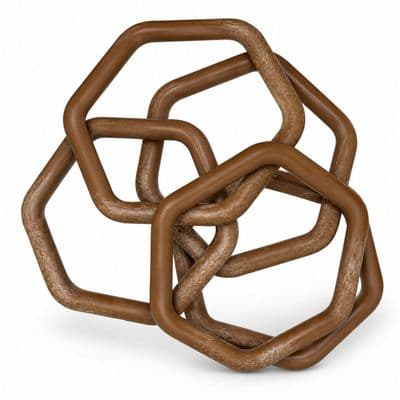 Macrame Rings, Pack of 5 Hexagonal 6 Sided Shape, 97mm, Craft, Hobby. S7783