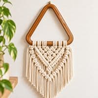 Macrame Rings, Pack of 5 Triangular Triangle Shape, 99mm, Craft, Hobby. S7784