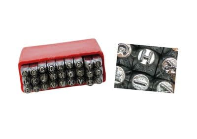 Metalwork Dotted Font A-Z Letter Stamp Set, UPPERCASE Capital Letter, 27 Piece, 2.5mm. J2162