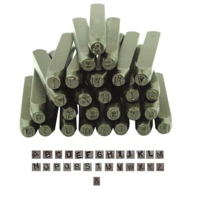 Metalwork Letter Stamp Set, UPPERCASE, CAPITAL, 27 Piece, 5mm 3/16