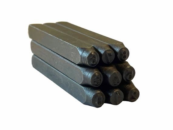 Metalwork Number Stamp Set, 8mm 5/16
