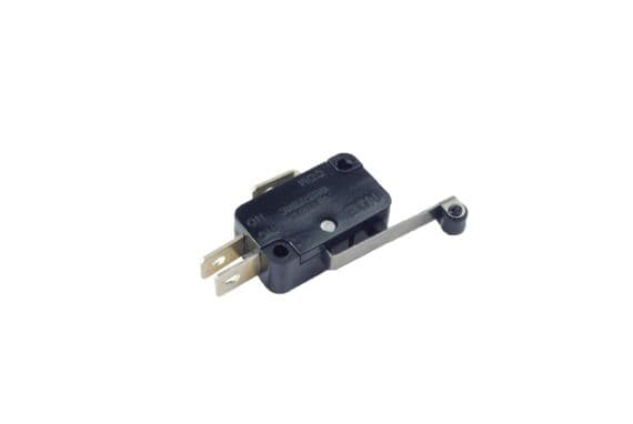 Micro Switch, Long Lever Roller 3A 125V /250V  28mm x 16mm x 10mm Body. E2111
