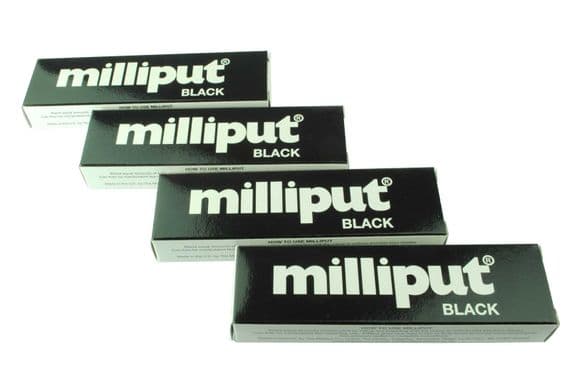 Milliput Epoxy Putty, Black x 4 Packs. X1019c