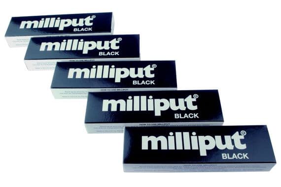 Milliput Epoxy Putty, Black x 5 Packs.  X1019d