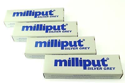Milliput Epoxy Putty, Silver Grey x 4 Packs.  X1017c