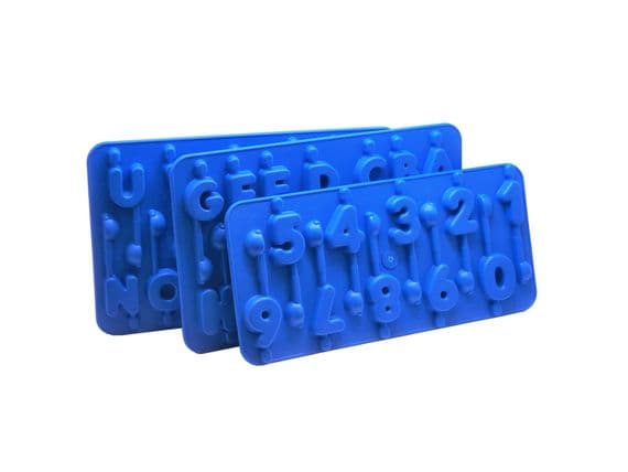 Number and Letter Candle Mold Tray Selection.