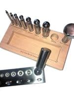 Oval & Round Doming Set with 9 Punches & Block. J2336